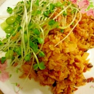 雑米のキムチ炒飯